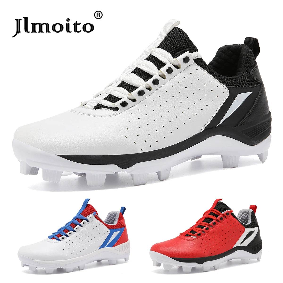 Men Baseball Shoes Long Spikes Training Softball Shoes Non-slip Cleats And Turf Softball Sneakers Beginners Baseball Sport Shoes - KICKSTART