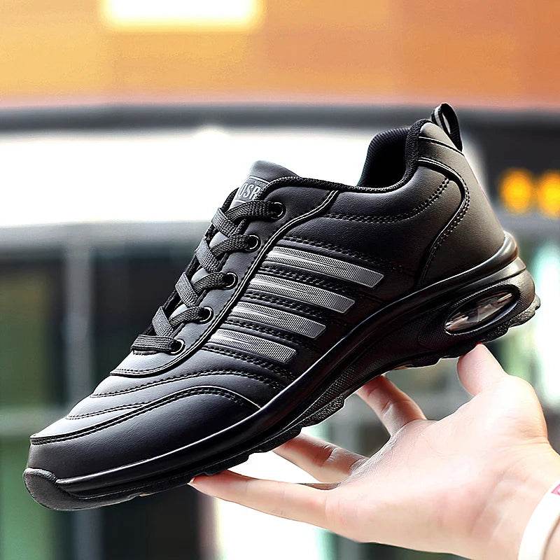 Waterproof Golf Shoes for Man Women Leather Professional Men Rubber Golf Sport Shoes Walking Sneakers Male Cushion Black White - KICKSTART