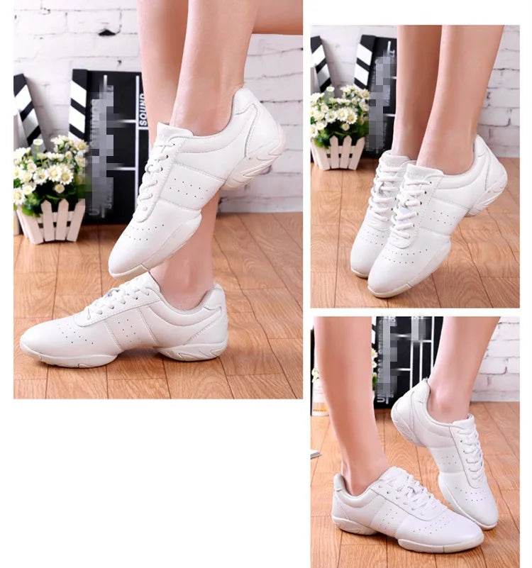 Dance Shoes Woman Men Ladies Modern Soft Outsole Jazz Sneakers Aerobics Breathable Lightweight Female Dancing Fitness Sport - KICKSTART