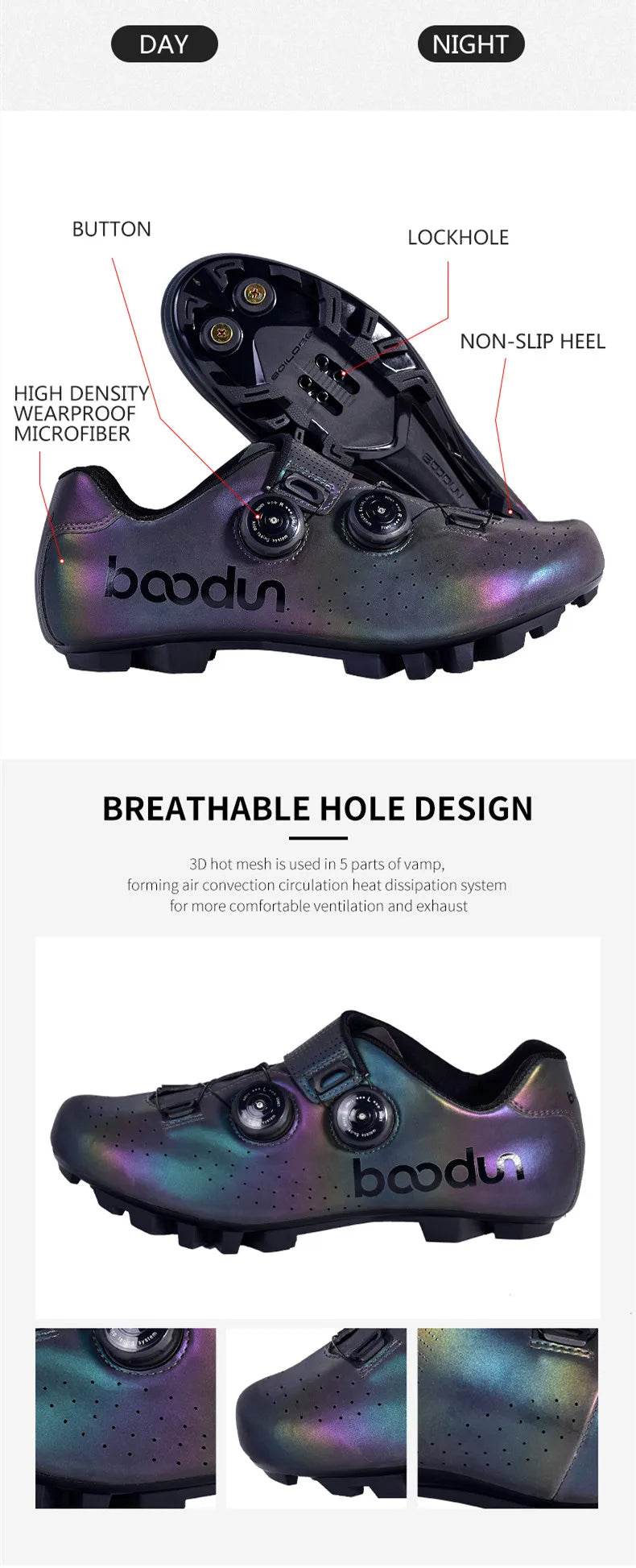 Boodun Cycling Shoes Man MTB Professional Road Bicycle Mountain Bike Racing self-locking shoes sneakers sapatilha ciclismo mtb - KICKSTART