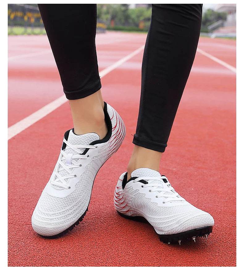 Men Track Field Shoes Women Spikes Sneakers Athlete Running Training Lightweight Racing Match Spike Sport Shoes Plus Size 36-45 - KICKSTART