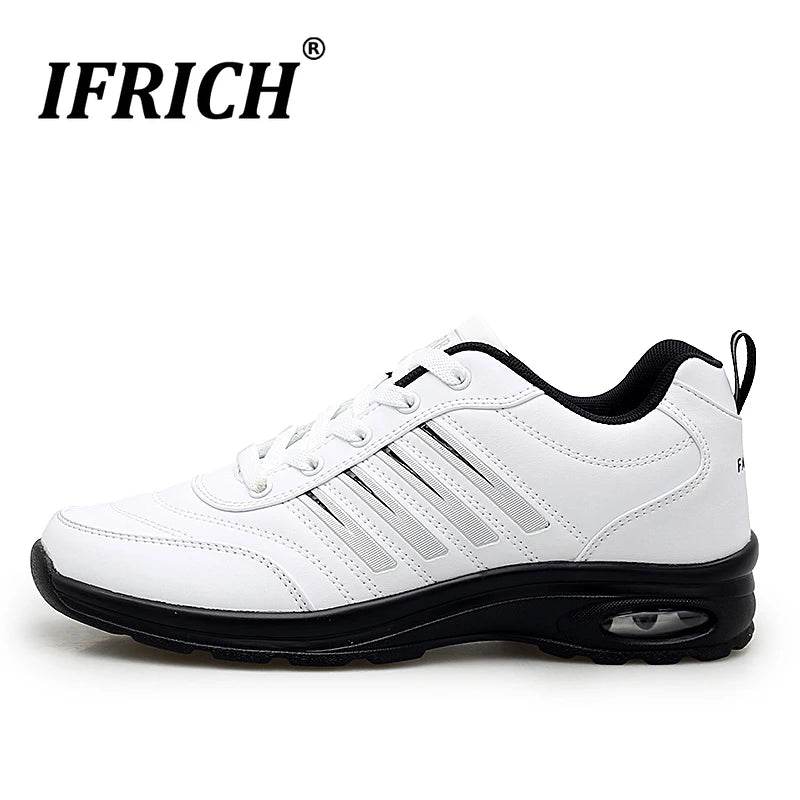 Waterproof Golf Shoes for Man Women Leather Professional Men Rubber Golf Sport Shoes Walking Sneakers Male Cushion Black White - KICKSTART