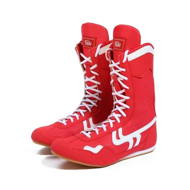 Unisex Authentic Wrestling Shoes For Men Training Shoes Cow Muscle Outsole Lace Up Boots Sneakers Professional Boxing Shoes - KICKSTART