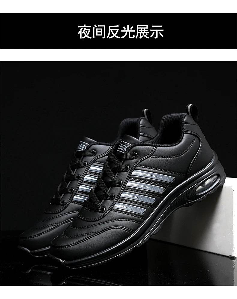 Waterproof Golf Shoes for Man Women Leather Professional Men Rubber Golf Sport Shoes Walking Sneakers Male Cushion Black White - KICKSTART