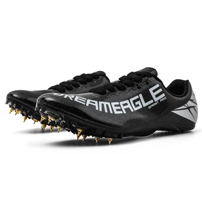 Men Track and Field Speed Shoes Spikes Running Sprint Sneakers Light Weight Soft Professional Athletic Long Jump Sport Shoes - KICKSTART