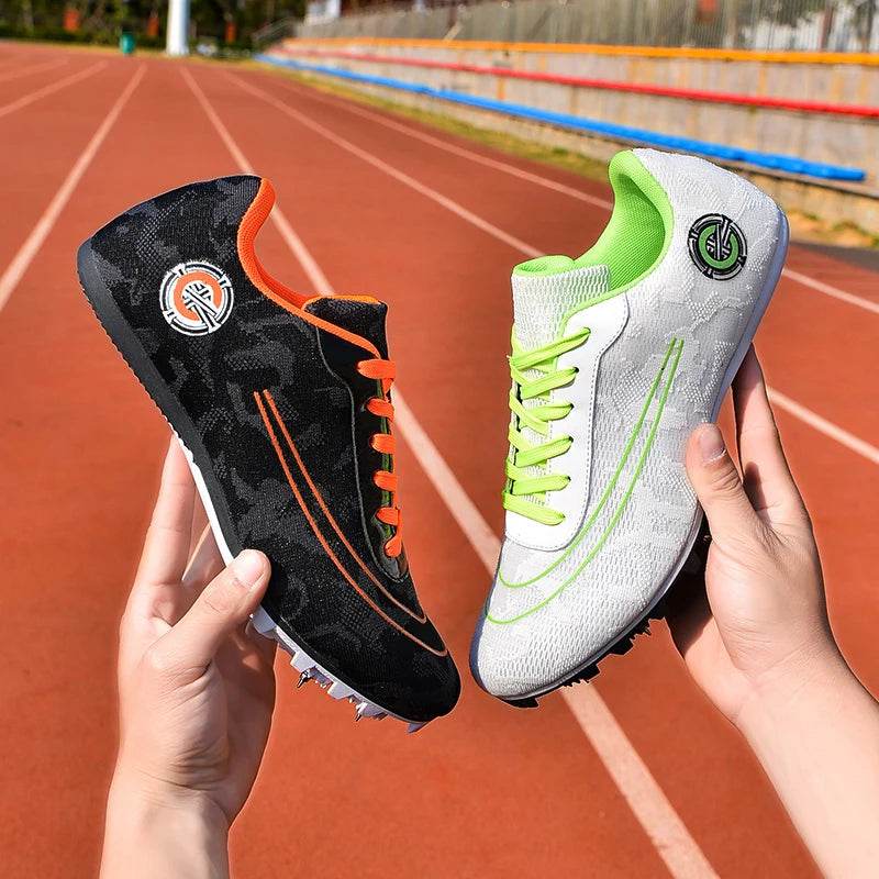 Track and Field Shoes for Men and Women, Spike Running Shoes, Lightweight, Soft, Professional Athletic Shoes, Training Shoes - KICKSTART