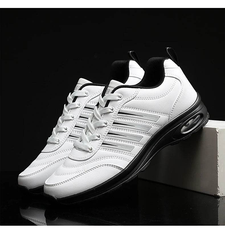 Waterproof Golf Shoes for Man Women Leather Professional Men Rubber Golf Sport Shoes Walking Sneakers Male Cushion Black White - KICKSTART