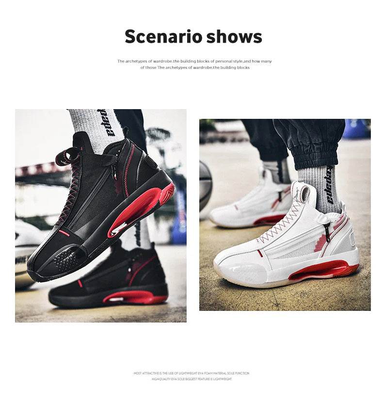 2025 New High Quality Basketball Shoes Men Sneakers Basket Shoes Autumn High Top Anti-slip Retro Sports Shoes Trainer Summer 13 - KICKSTART