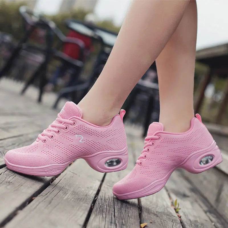 Women Dance Shoes Female Jazz Dancing Sneakers Salsa Ballroom Modern Shoe Casual Canvas Boots Girls Sports Ladies Hip Hop Shoes - KICKSTART