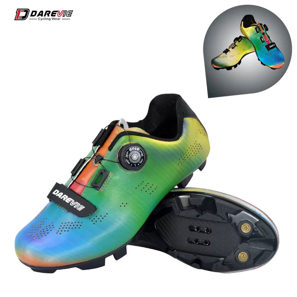 DAREVIE Cycling Shoes MTB 2024 Chameleon MTB Cycling Snearkes Light Pro Mountain Bike Shoes SPD Reflective Pro Cycling Shoes - KICKSTART