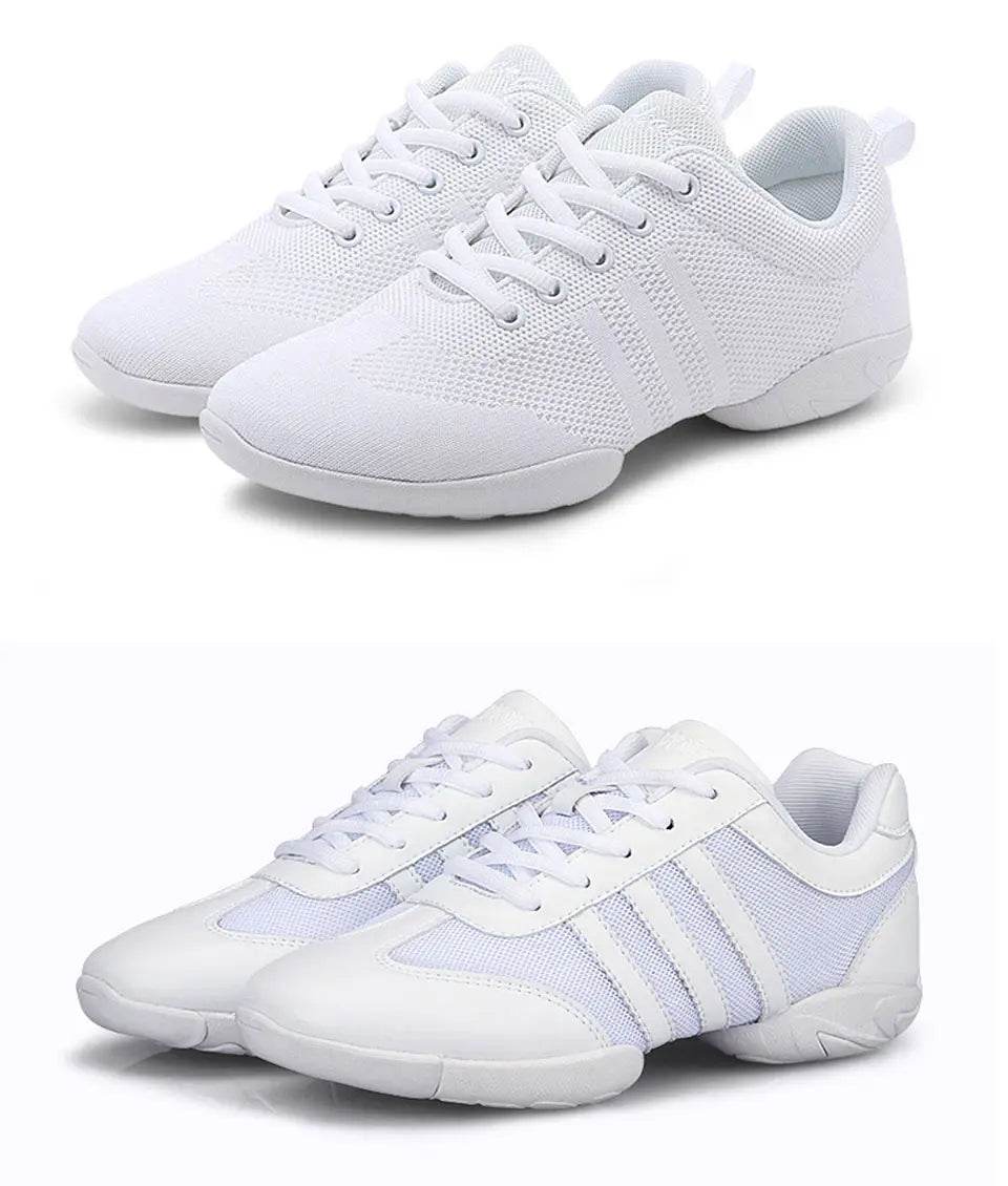 Aerobics Shoes Women Kids Sports Shoe Boys Girls Aerobics Dance Shoes White Competitive Modern/Jazz/Hip-hop Gym Dance Sneakers - KICKSTART