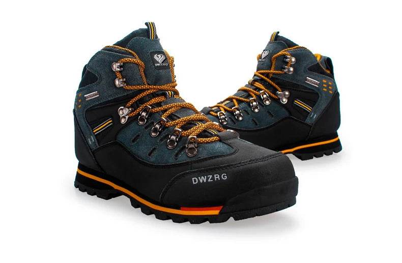 DWZRG Men Hiking Shoes Waterproof Leather Shoes Climbing & Fishing Shoes New Popular Outdoor Shoes Men High Top Winter Boots - KICKSTART