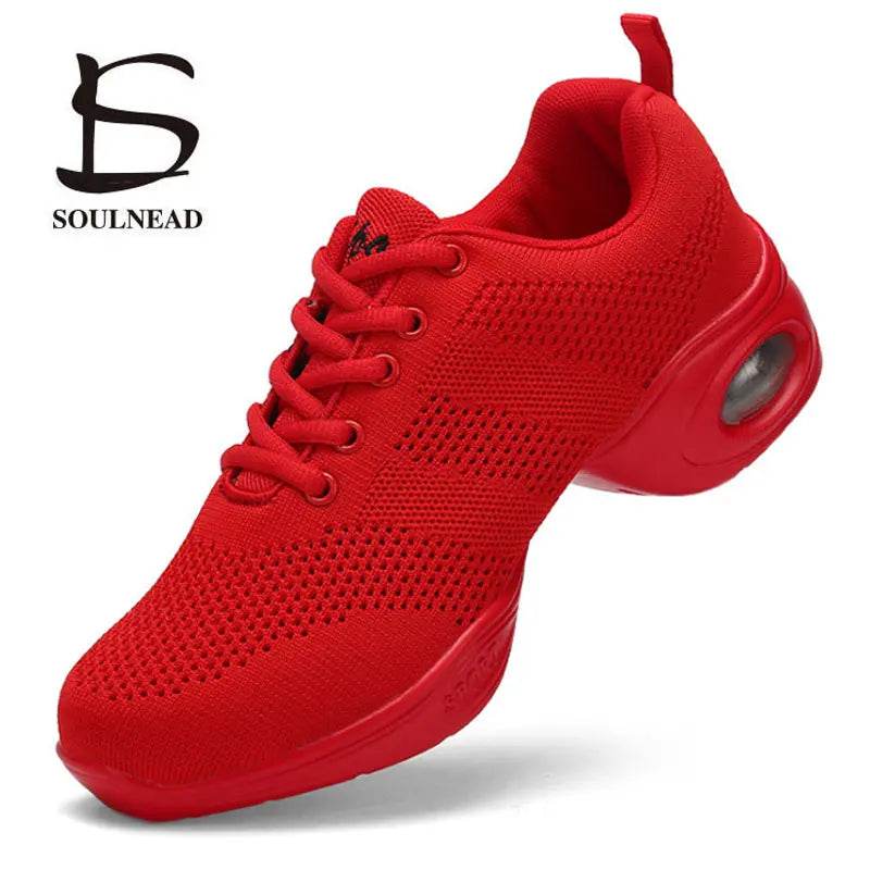 Women Dance Shoes Female Jazz Dancing Sneakers Salsa Ballroom Modern Shoe Casual Canvas Boots Girls Sports Ladies Hip Hop Shoes - KICKSTART