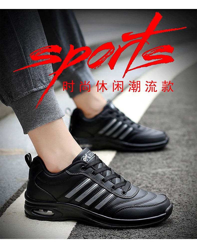 Waterproof Golf Shoes for Man Women Leather Professional Men Rubber Golf Sport Shoes Walking Sneakers Male Cushion Black White - KICKSTART