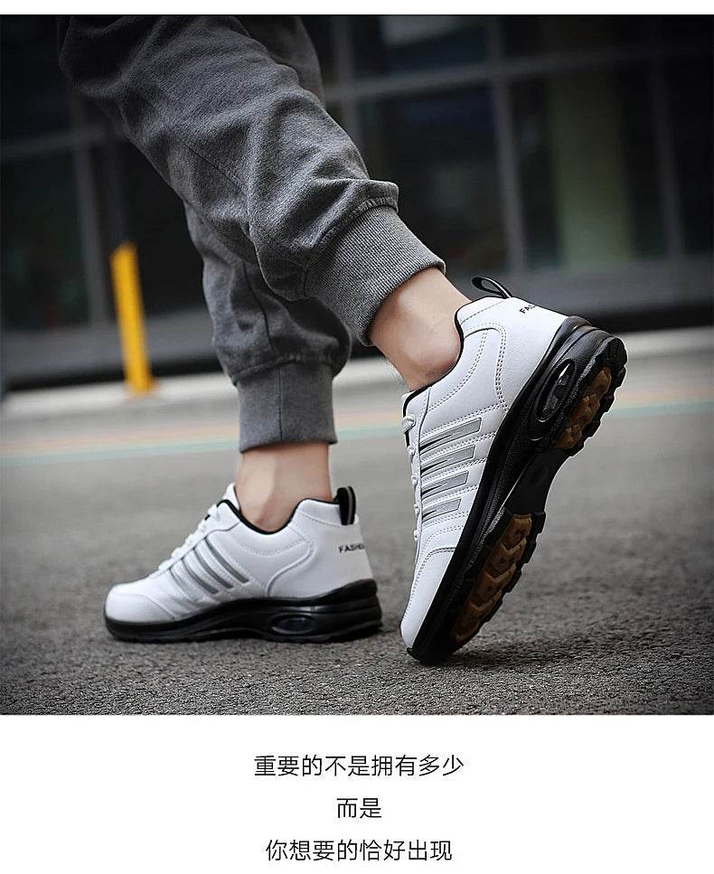 Waterproof Golf Shoes for Man Women Leather Professional Men Rubber Golf Sport Shoes Walking Sneakers Male Cushion Black White - KICKSTART