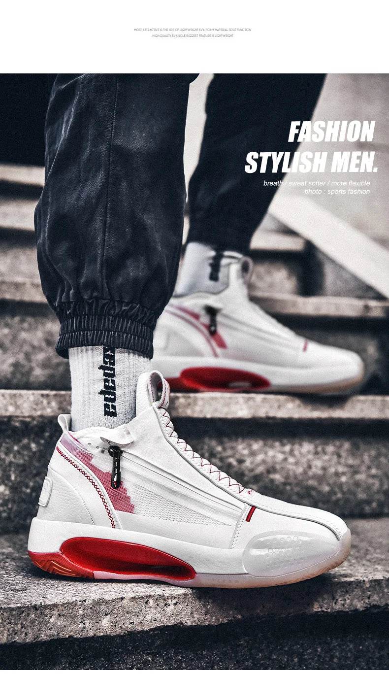 2025 New High Quality Basketball Shoes Men Sneakers Basket Shoes Autumn High Top Anti-slip Retro Sports Shoes Trainer Summer 13 - KICKSTART