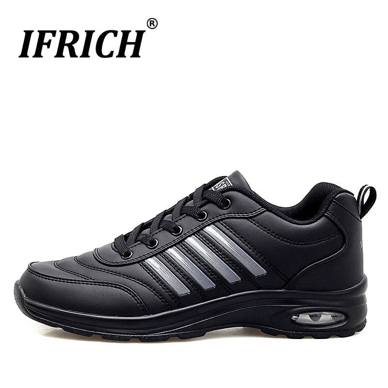 Waterproof Golf Shoes for Man Women Leather Professional Men Rubber Golf Sport Shoes Walking Sneakers Male Cushion Black White - KICKSTART