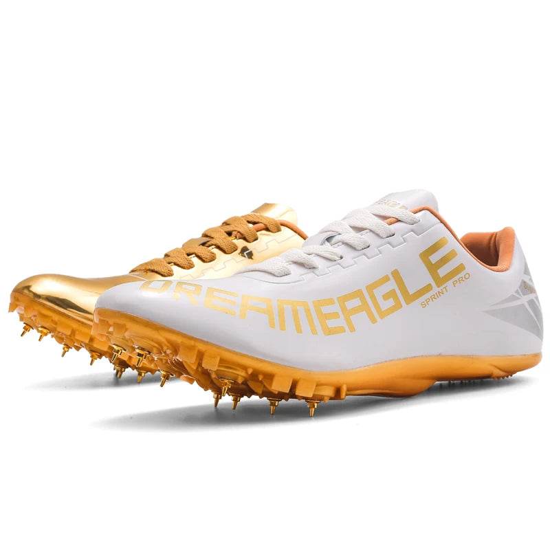 Men Track and Field Speed Shoes Spikes Running Sprint Sneakers Light Weight Soft Professional Athletic Long Jump Sport Shoes - KICKSTART