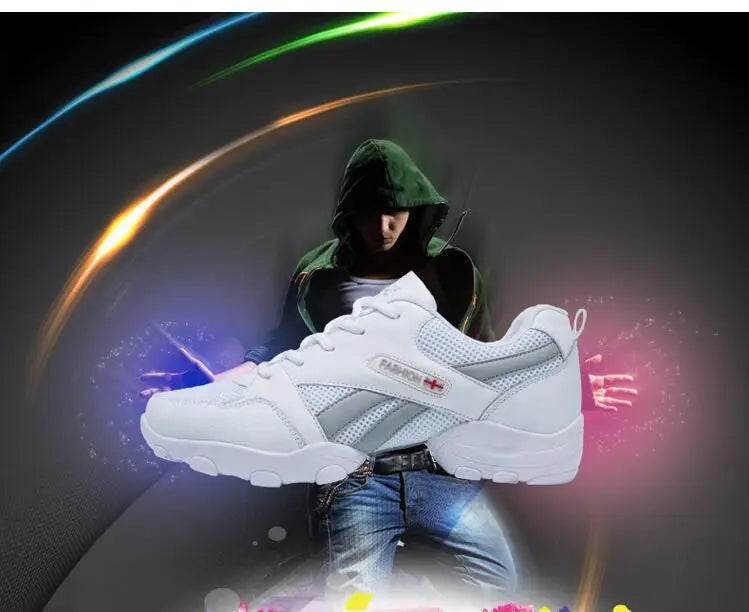 Men's Dance Sneakers Jazz Dancing Shoes Boy's Modern Mesh Breathable High Quality Non-slip Outdoor Male Sports Shoe - KICKSTART