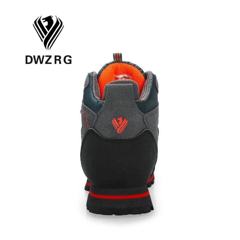 DWZRG Men Hiking Shoes Waterproof Leather Shoes Climbing & Fishing Shoes New Popular Outdoor Shoes Men High Top Winter Boots - KICKSTART