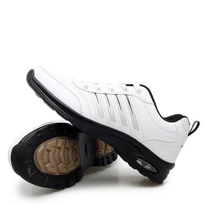 Waterproof Golf Shoes for Man Women Leather Professional Men Rubber Golf Sport Shoes Walking Sneakers Male Cushion Black White - KICKSTART