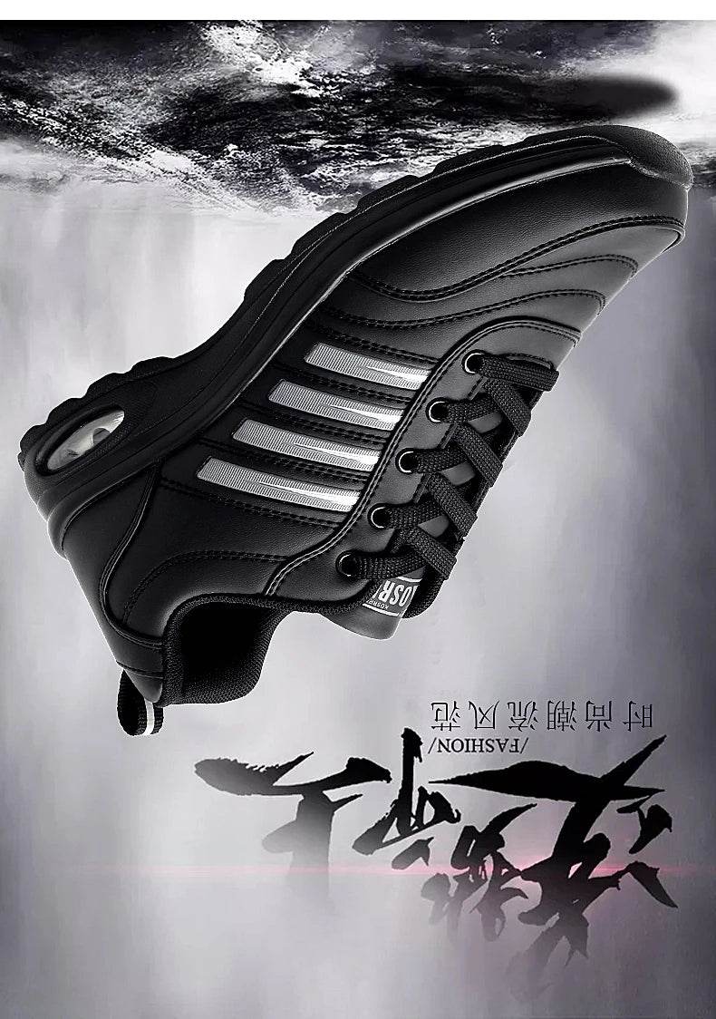 Waterproof Golf Shoes for Man Women Leather Professional Men Rubber Golf Sport Shoes Walking Sneakers Male Cushion Black White - KICKSTART