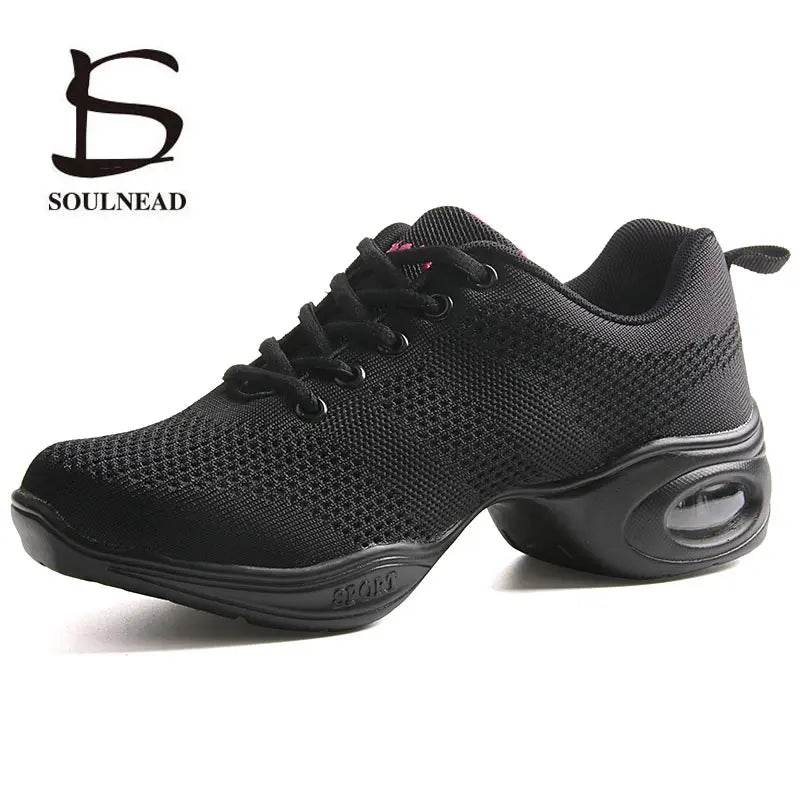 Women Dance Shoes Female Jazz Dancing Sneakers Salsa Ballroom Modern Shoe Casual Canvas Boots Girls Sports Ladies Hip Hop Shoes - KICKSTART