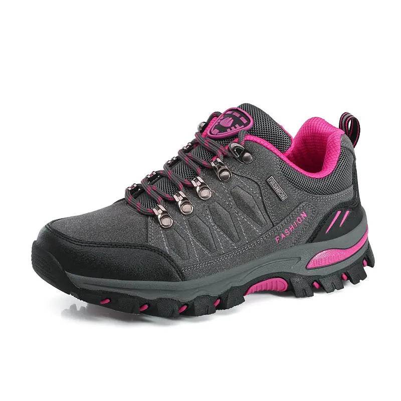 Women Hiking Shoes Outdoor trekking Sports Climbing Camping Boots Non-slip Waterproof Walking Jogging Trainers Sneakers Lace Up - KICKSTART