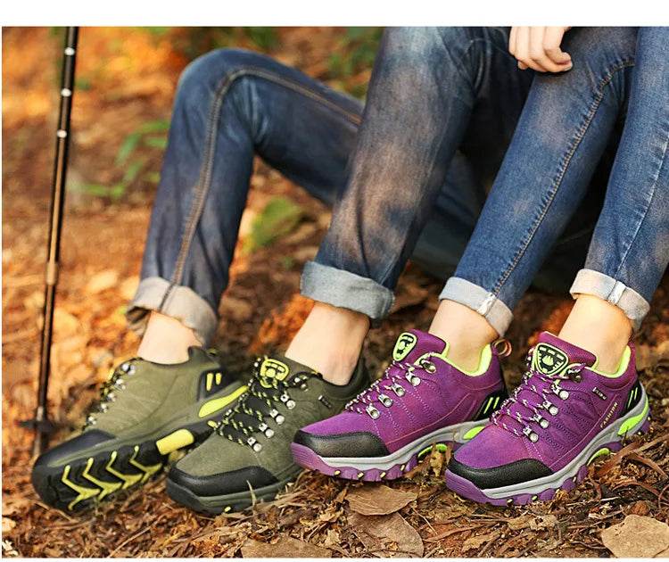 Women Hiking Shoes Outdoor trekking Sports Climbing Camping Boots Non-slip Waterproof Walking Jogging Trainers Sneakers Lace Up - KICKSTART