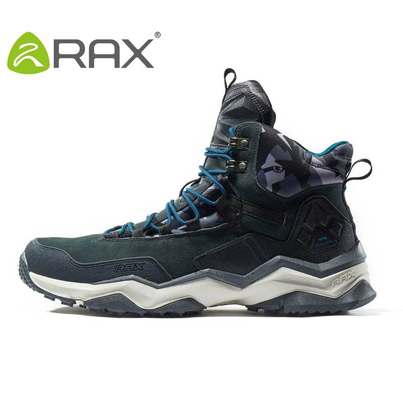 RAX Men Hiking Shoes Mid-top Waterproof Outdoor Sneaker Men Leather Trekking Boots Trail Camping Climbing Hunting Sneakers Women - KICKSTART