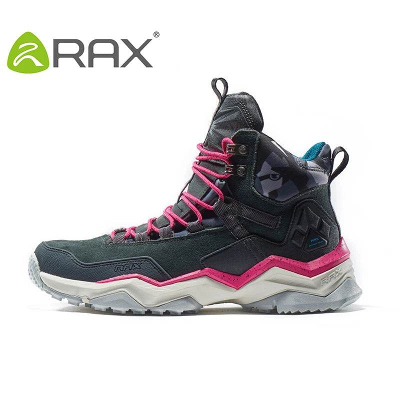 RAX Men Hiking Shoes Mid-top Waterproof Outdoor Sneaker Men Leather Trekking Boots Trail Camping Climbing Hunting Sneakers Women - KICKSTART