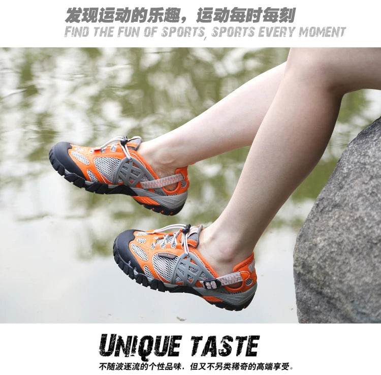 Men Outdoor Sneakers Breathable Hiking Shoes Big Size Men Women Outdoor Hiking Sandals Men Trekking Trail Water Sandals Big Size - KICKSTART