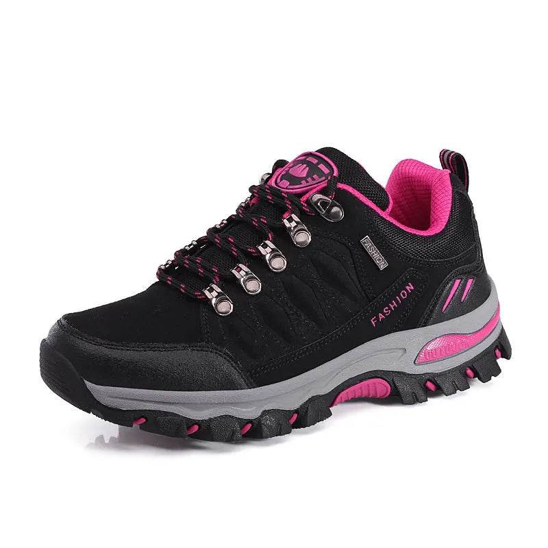 Women Hiking Shoes Outdoor trekking Sports Climbing Camping Boots Non-slip Waterproof Walking Jogging Trainers Sneakers Lace Up - KICKSTART