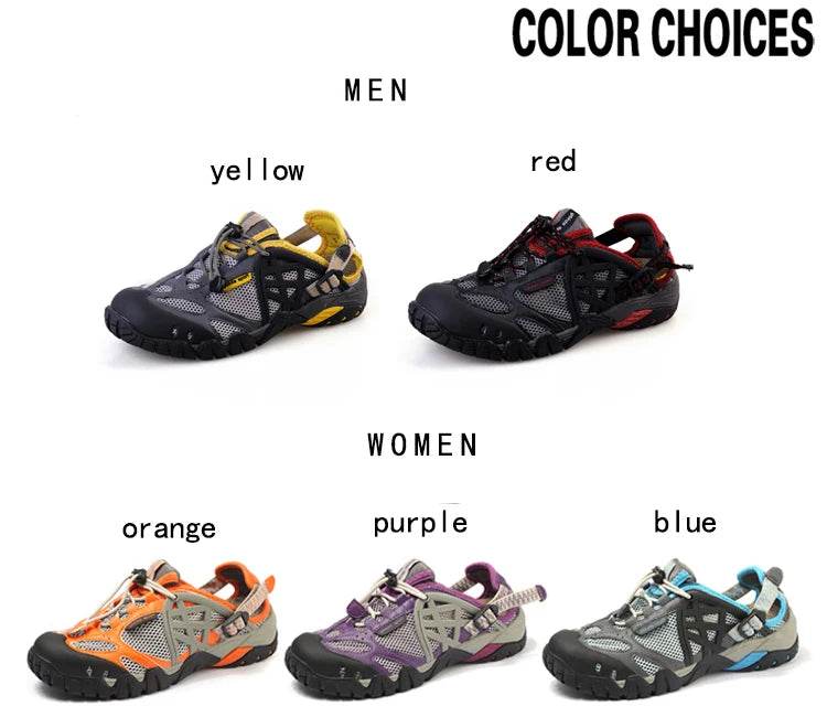 Men Outdoor Sneakers Breathable Hiking Shoes Big Size Men Women Outdoor Hiking Sandals Men Trekking Trail Water Sandals Big Size - KICKSTART