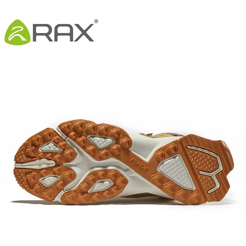 RAX Men Hiking Shoes Mid-top Waterproof Outdoor Sneaker Men Leather Trekking Boots Trail Camping Climbing Hunting Sneakers Women - KICKSTART