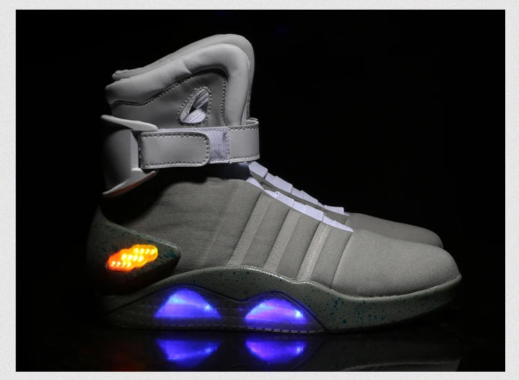 Men Basketball Shoes Led light shoes men sneakers "Back to Future" led glowing shoes for men COsplay high top shoes