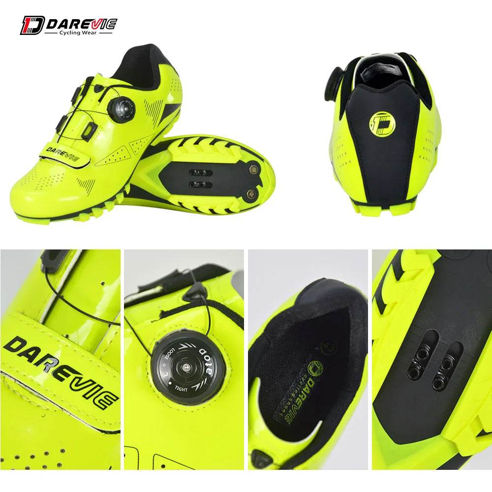 DAREVIE Cycling Shoes MTB Mountain Bike Cycling Shoes Pro Race MTB Self-Locking Bicycle Sneakers Boots SPD Lock Shoes Men Women - KICKSTART