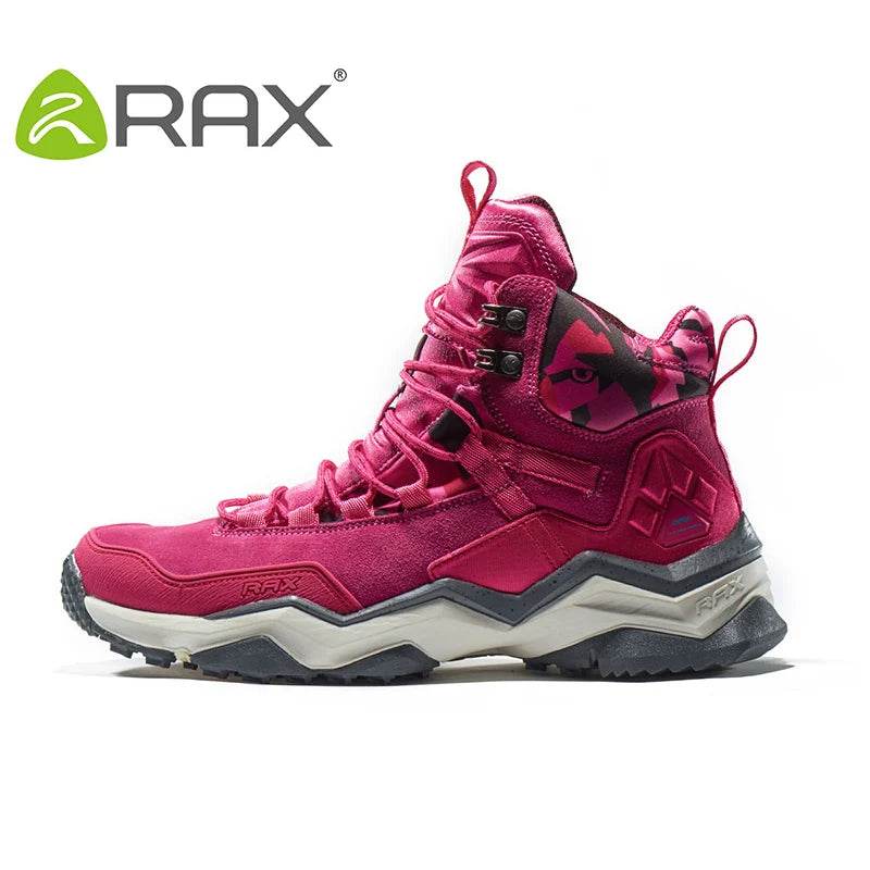 RAX Men Hiking Shoes Mid-top Waterproof Outdoor Sneaker Men Leather Trekking Boots Trail Camping Climbing Hunting Sneakers Women - KICKSTART