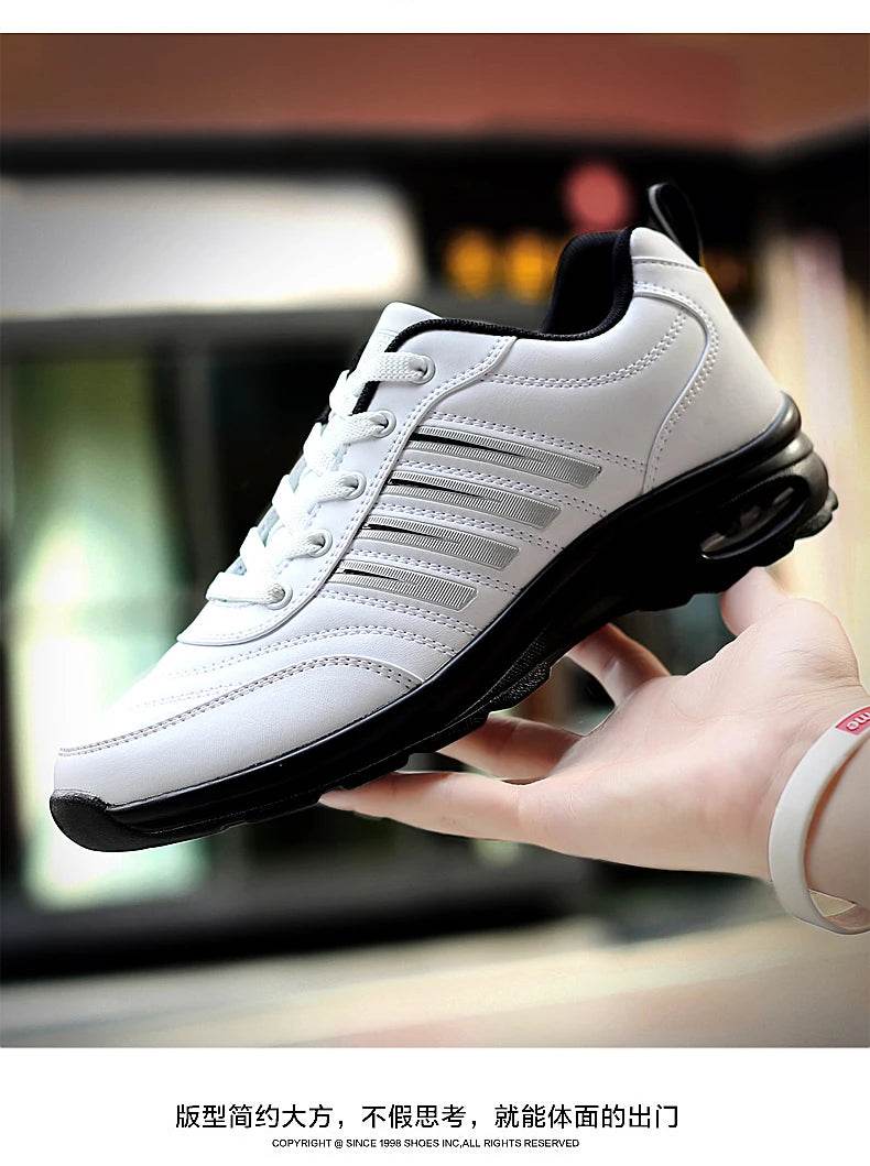 Waterproof Golf Shoes for Man Women Leather Professional Men Rubber Golf Sport Shoes Walking Sneakers Male Cushion Black White - KICKSTART