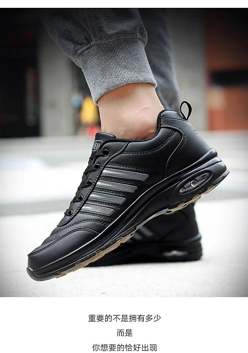 Waterproof Golf Shoes for Man Women Leather Professional Men Rubber Golf Sport Shoes Walking Sneakers Male Cushion Black White - KICKSTART