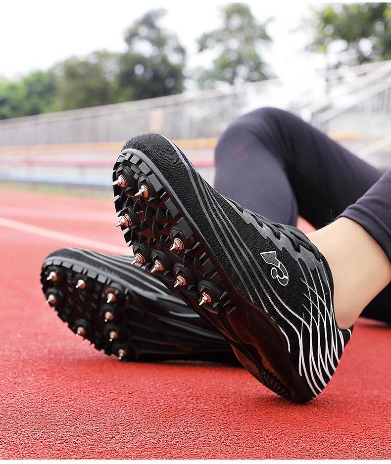 Men Track Field Shoes Women Spikes Sneakers Athlete Running Training Lightweight Racing Match Spike Sport Shoes Plus Size 36-45 - KICKSTART