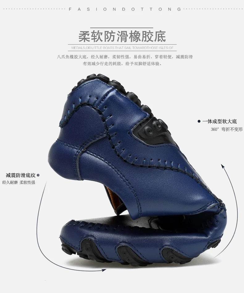 Men Leather Golf Shoes Sport Outdoor Waterproof Golf Shoes Male Anti-Skid Breathable Male Casual Bussiness Golfs Shoes Big Size - KICKSTART