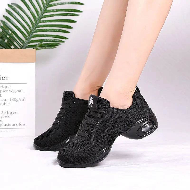 Women Dance Shoes Female Jazz Dancing Sneakers Salsa Ballroom Modern Shoe Casual Canvas Boots Girls Sports Ladies Hip Hop Shoes - KICKSTART