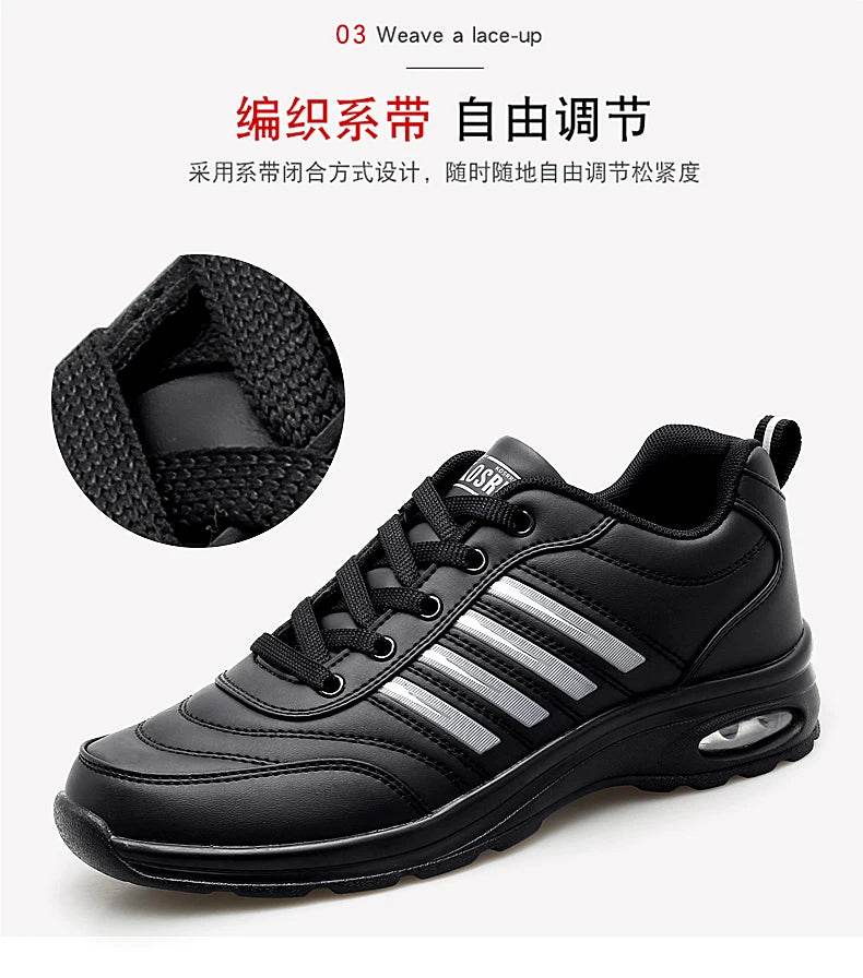 Waterproof Golf Shoes for Man Women Leather Professional Men Rubber Golf Sport Shoes Walking Sneakers Male Cushion Black White - KICKSTART