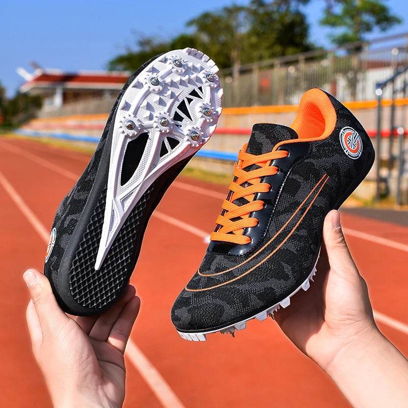 Track and Field Shoes for Men and Women, Spike Running Shoes, Lightweight, Soft, Professional Athletic Shoes, Training Shoes - KICKSTART