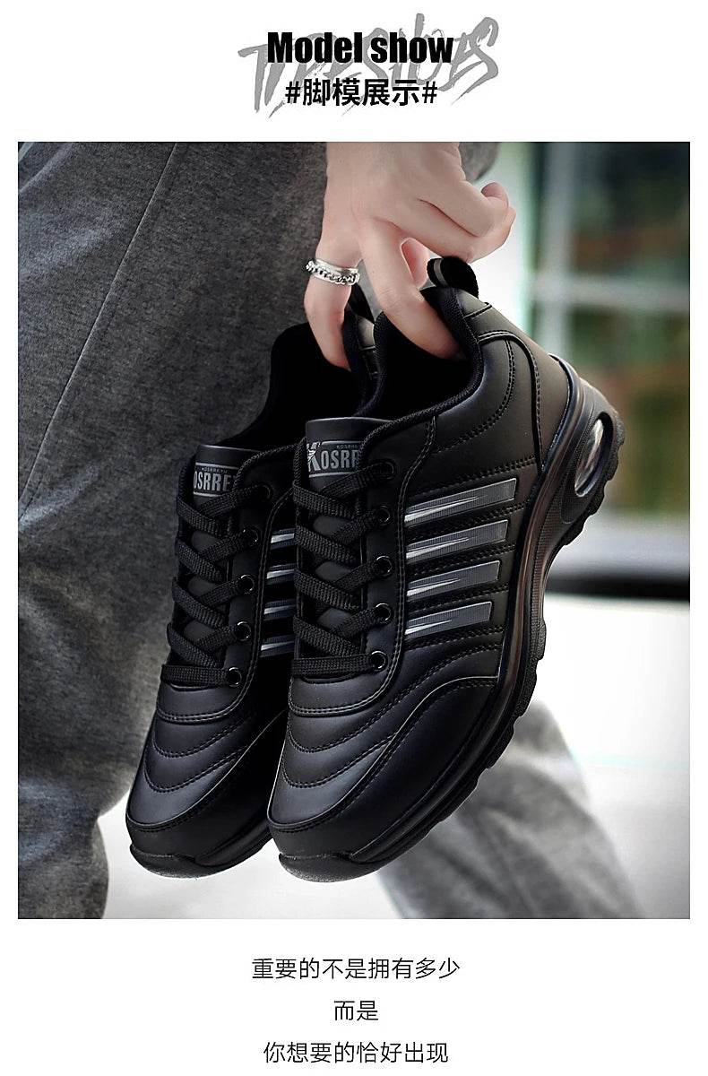 Waterproof Golf Shoes for Man Women Leather Professional Men Rubber Golf Sport Shoes Walking Sneakers Male Cushion Black White - KICKSTART