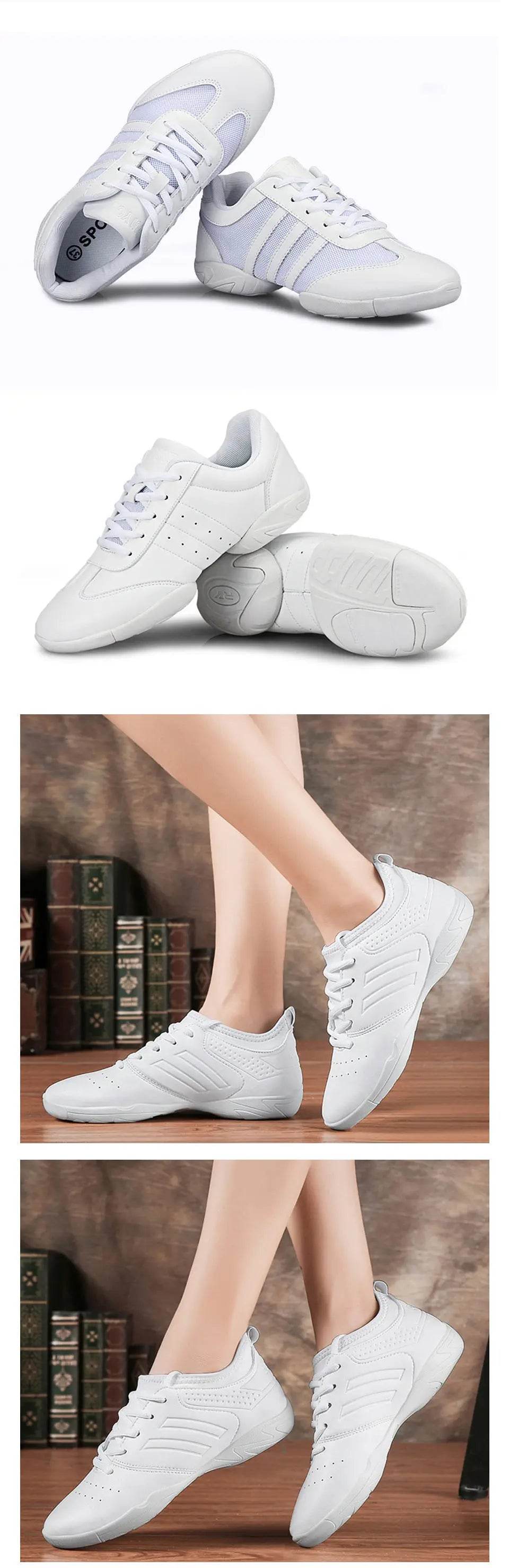 Aerobics Shoes Women Kids Sports Shoe Boys Girls Aerobics Dance Shoes White Competitive Modern/Jazz/Hip-hop Gym Dance Sneakers - KICKSTART