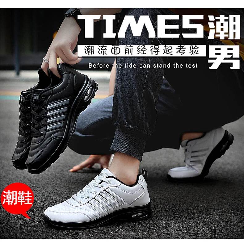 Waterproof Golf Shoes for Man Women Leather Professional Men Rubber Golf Sport Shoes Walking Sneakers Male Cushion Black White - KICKSTART