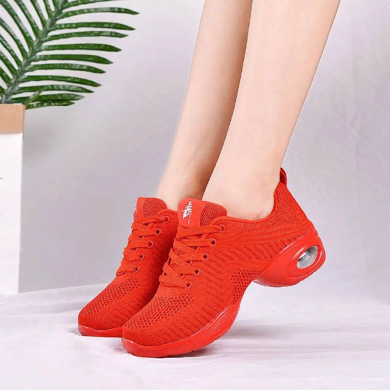 Women Dance Shoes Female Jazz Dancing Sneakers Salsa Ballroom Modern Shoe Casual Canvas Boots Girls Sports Ladies Hip Hop Shoes - KICKSTART