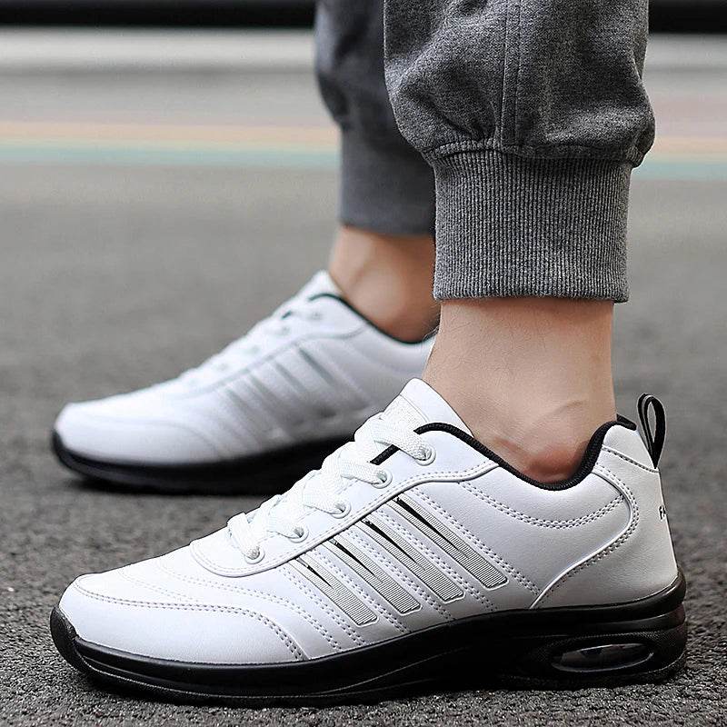 Waterproof Golf Shoes for Man Women Leather Professional Men Rubber Golf Sport Shoes Walking Sneakers Male Cushion Black White - KICKSTART